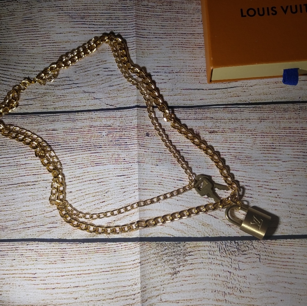 Louis Vuitton lock & key necklace